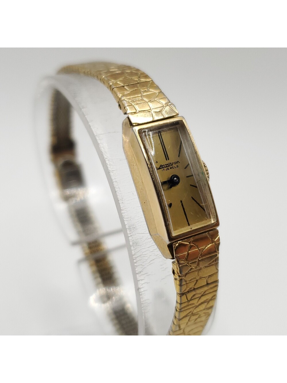Vintage Armitron Mechanical Wind Womens Watch Running 10mm 10k RGP
